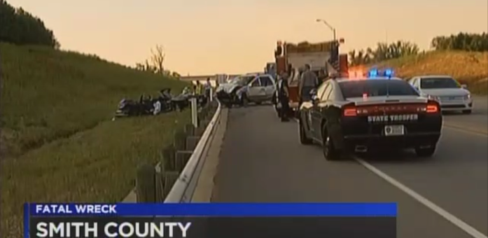 White ford truck wrong way #2
